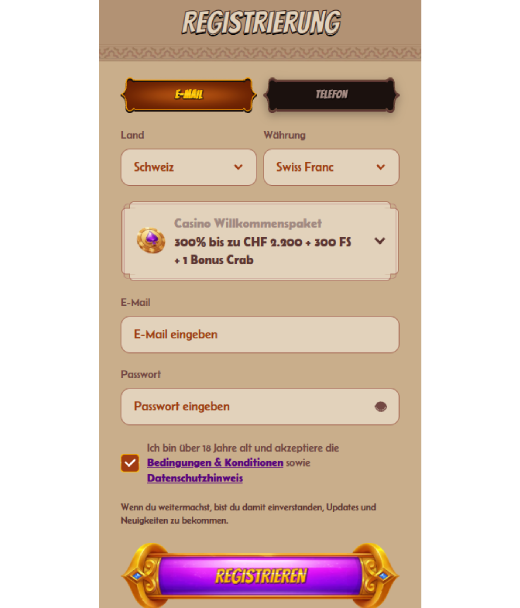 Alawin Registrierung 